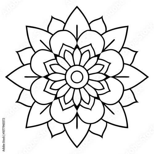 Indian traditional mandala vector art illustration