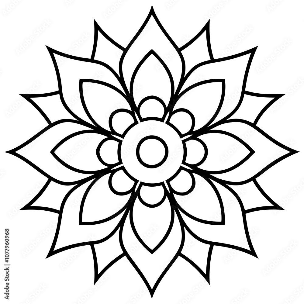Indian traditional mandala vector art illustration Indian traditional mandala vector art illustration