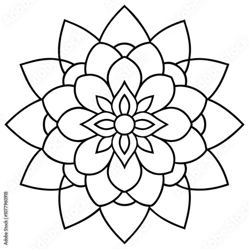Indian traditional mandala vector art illustration