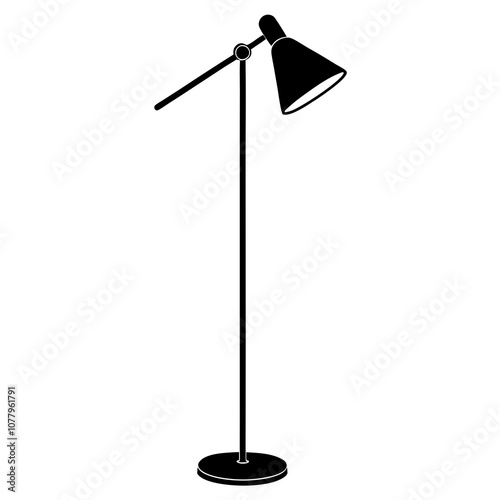 black and white lamp