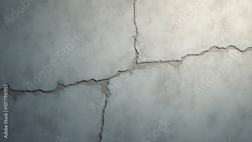 smooth concrete surface, showing subtle cracks and signs of wear and tear from age.