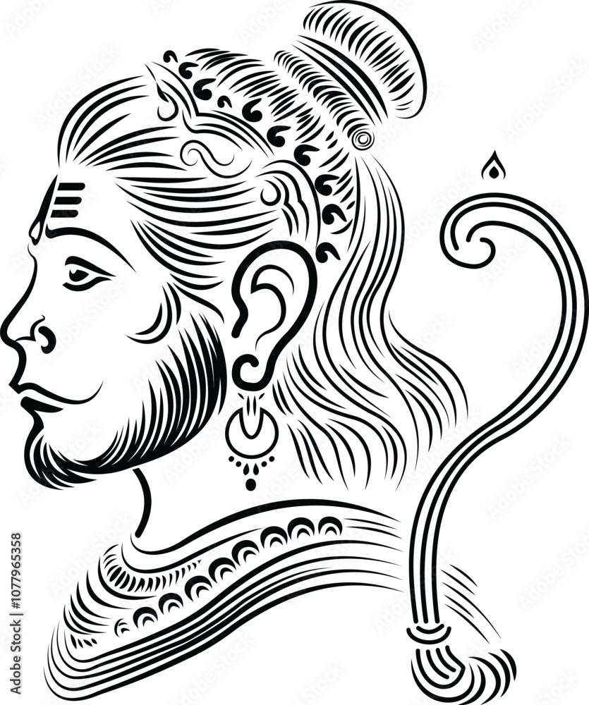 Hanuman Jayanti wishing card vector design. Hanuman Jayanti wishing card vector design.