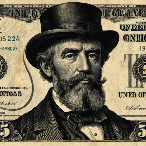 portrait of a person with money