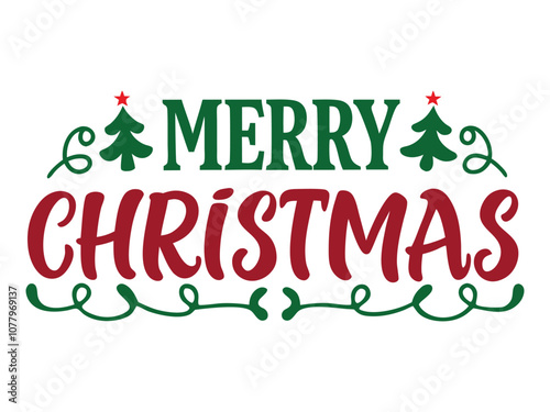 merry Christmas typography vector design