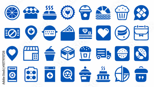 Cafe and Food Icons, Coffee Shop Vector Pack, Food Clipart Collection