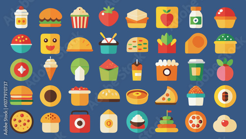 Cafe and Food Icons, Coffee Shop Vector Pack, Food Clipart Collection