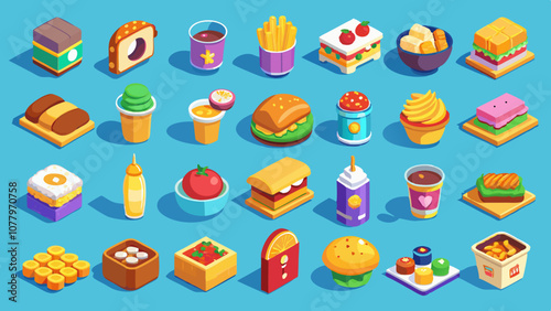 Cafe and Food Icons, Coffee Shop Vector Pack, Food Clipart Collection