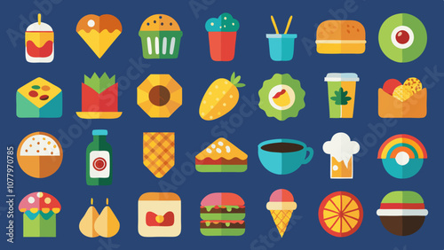 Cafe and Food Icons, Coffee Shop Vector Pack, Food Clipart Collection