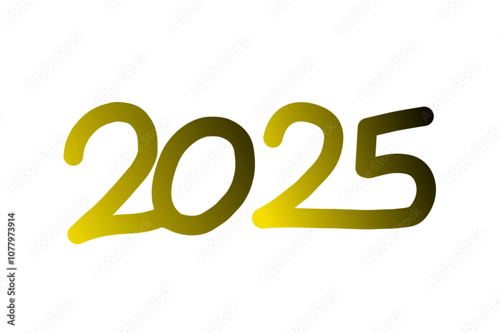 2025 number design for new year