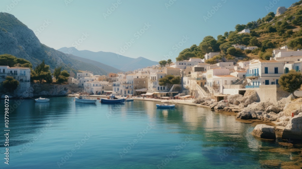 Picturesque Greek Village by the Sea Picturesque Greek Village by the Sea