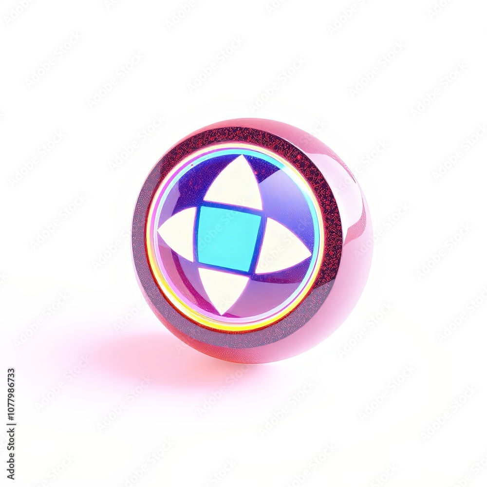 Whimsical Glitch Art Runes: 3D Pixelated Artifacts for Captivating Designs on White Background