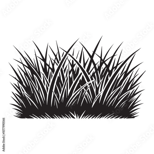 Grass silhouette vector illustration - Grasses Clipart Design
