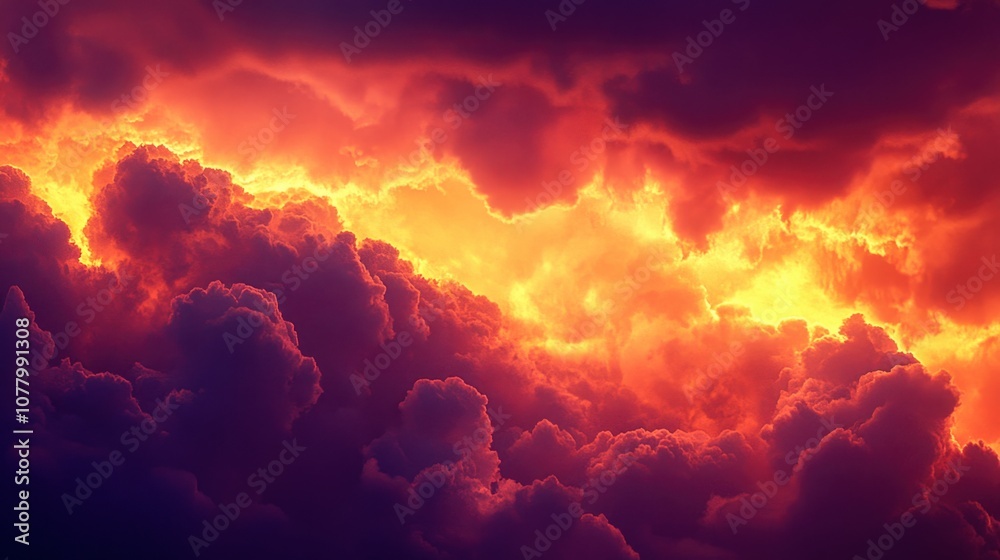 Fiery Skies with Dramatic Cloud Patterns Fiery Skies with Dramatic Cloud Patterns