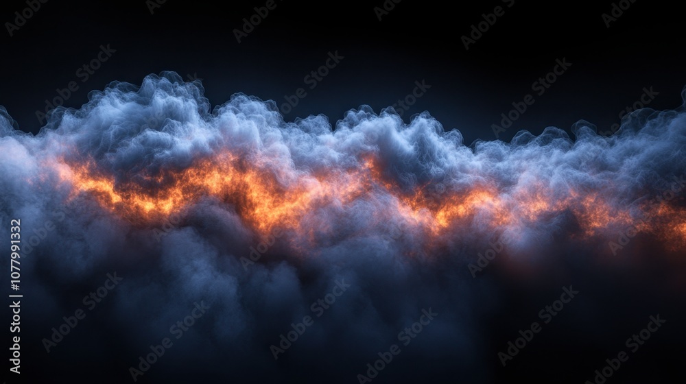 Fiery Smoke Wave Background for Dramatic Effect Fiery Smoke Wave Background for Dramatic Effect