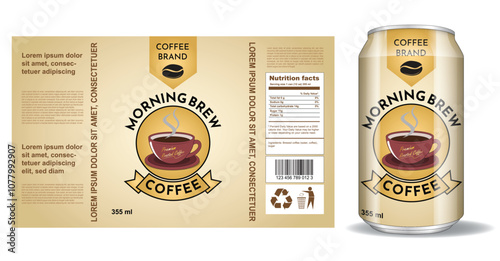 Morning Brew Coffee Can Label Design