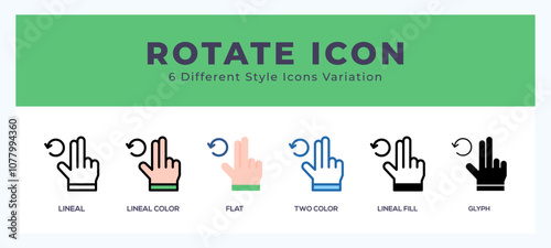 Rotate icon symbol. logo illustration with different styles photo