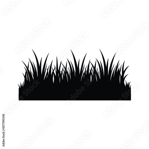 Grass silhouette vector illustration - Grasses Line Clipart Design