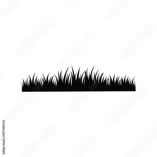 Grass silhouette vector illustration - Grasses Line Clipart Design
