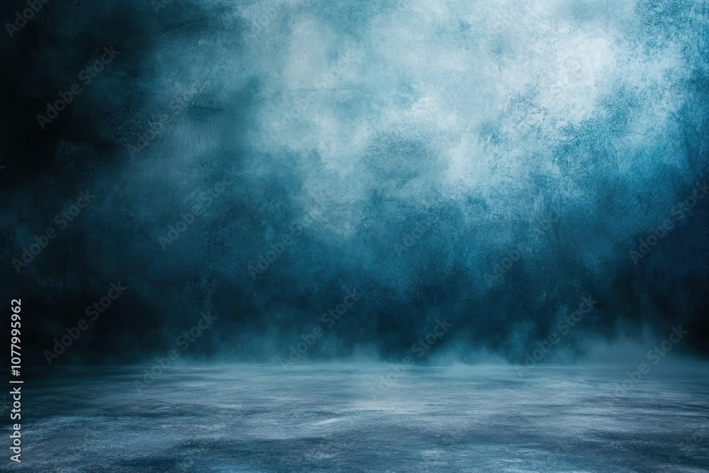 Dark blue background with smoke and fog. Dark blue background with smoke and fog.