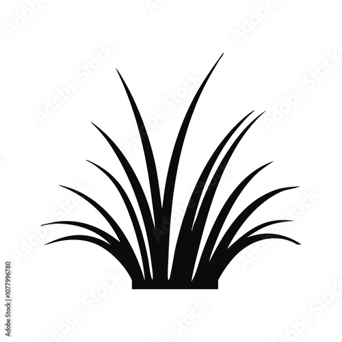 Grass silhouette vector illustration - Grasses Clipart Design