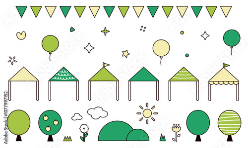 シンプルでかわいいイラスト素材セット