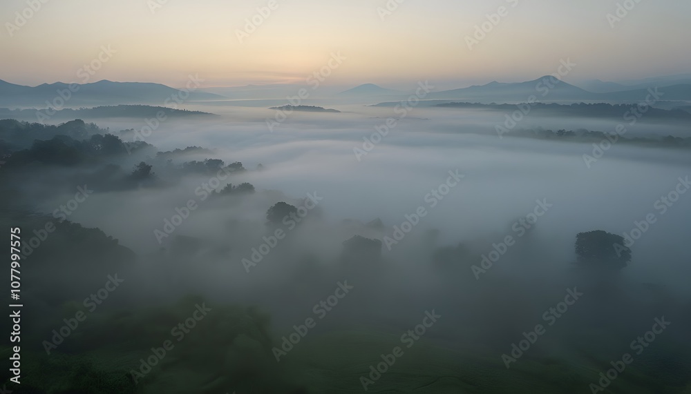 Obraz premium Misty Mountain Sanctuary