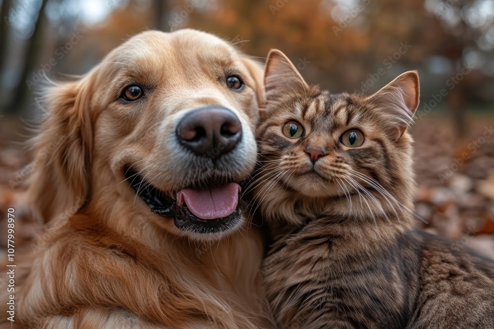 Golden Retriever and Cat Best Friends Golden Retriever and Cat Best Friends
