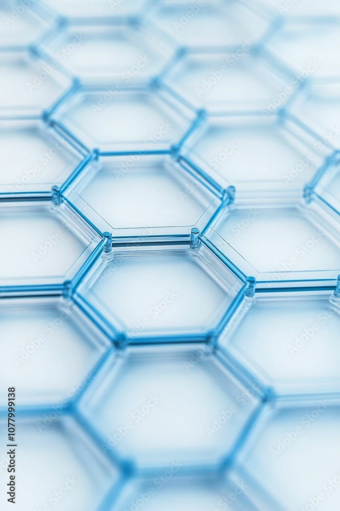 Abstract blue hexagonal network pattern. Abstract blue hexagonal network pattern.