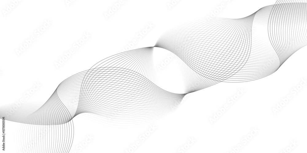 White wave curve lines banner background design. Abstract soft wave lines dynamic flowing gray light isolated background. Vector Illustration of the gray pattern of lines. Black stripes on white .
White wave curve lines banner background design. Abstract soft wave lines dynamic flowing gray light isolated background. Vector Illustration of the gray pattern of lines. Black stripes on white .