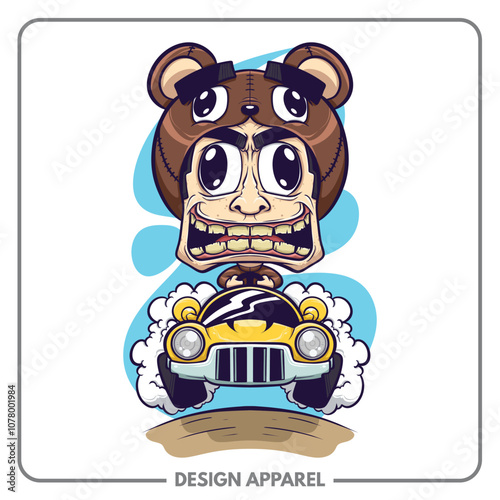 RACE T-SHIRT APPAREL HAND DRAWING DESIGN ILLUSTRATION