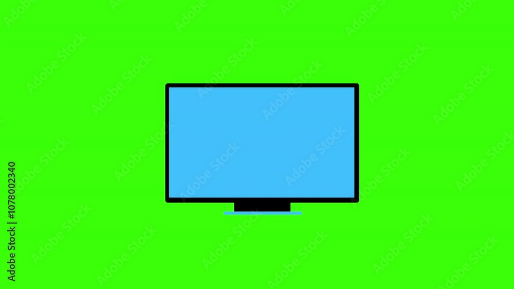 Monitor screen laptop icon concept loop animation video with alpha channel Monitor screen laptop icon concept loop animation video with alpha channel