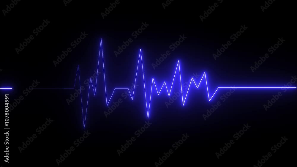 Cardiogram heartbeat pulse rate neon glowing video animation. Emergency ekg monitoring. loop motion animate 4k video footage. Abstract heartbeat. Cardiogram heartbeat pulse rate neon glowing video animation. Emergency ekg monitoring. loop motion animate 4k video footage. Abstract heartbeat.