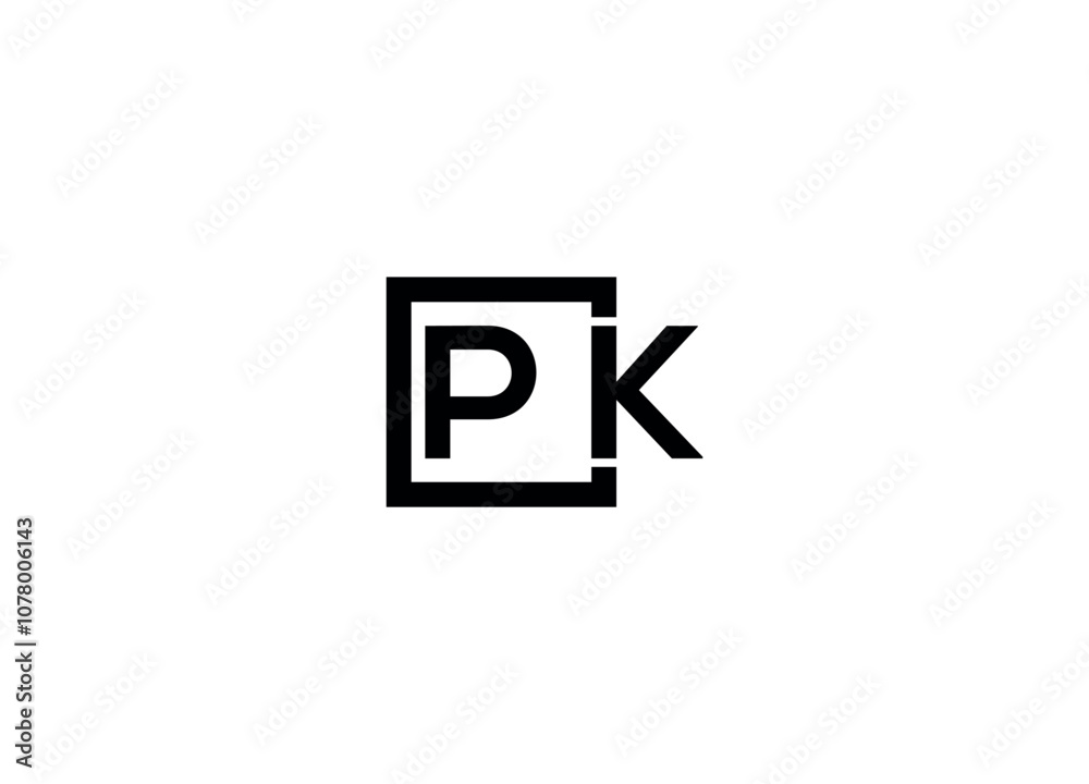 modern PK logo design with vector icon template modern PK logo design with vector icon template
