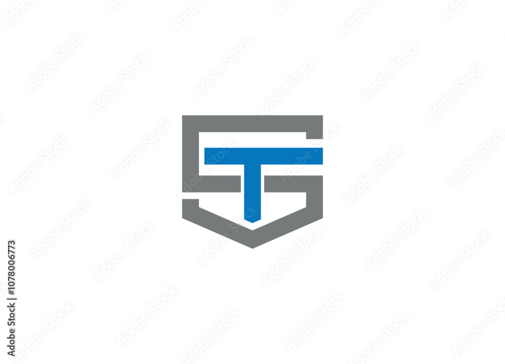ST logo design with vector icon template ST logo design with vector icon template