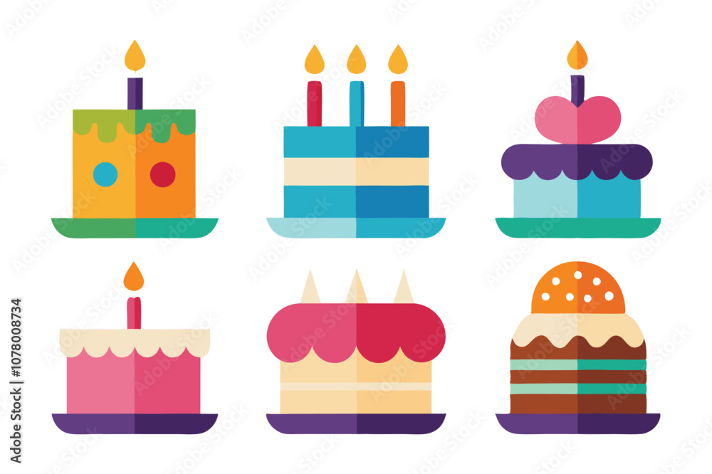 delicious fresh birthday cake vector illustration with white background delicious fresh birthday cake vector illustration with white background