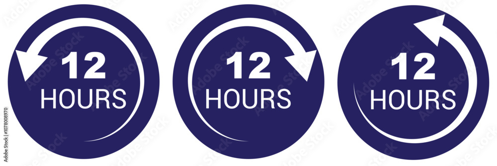 12 twelve hour icon. 12 twelve hour icon.