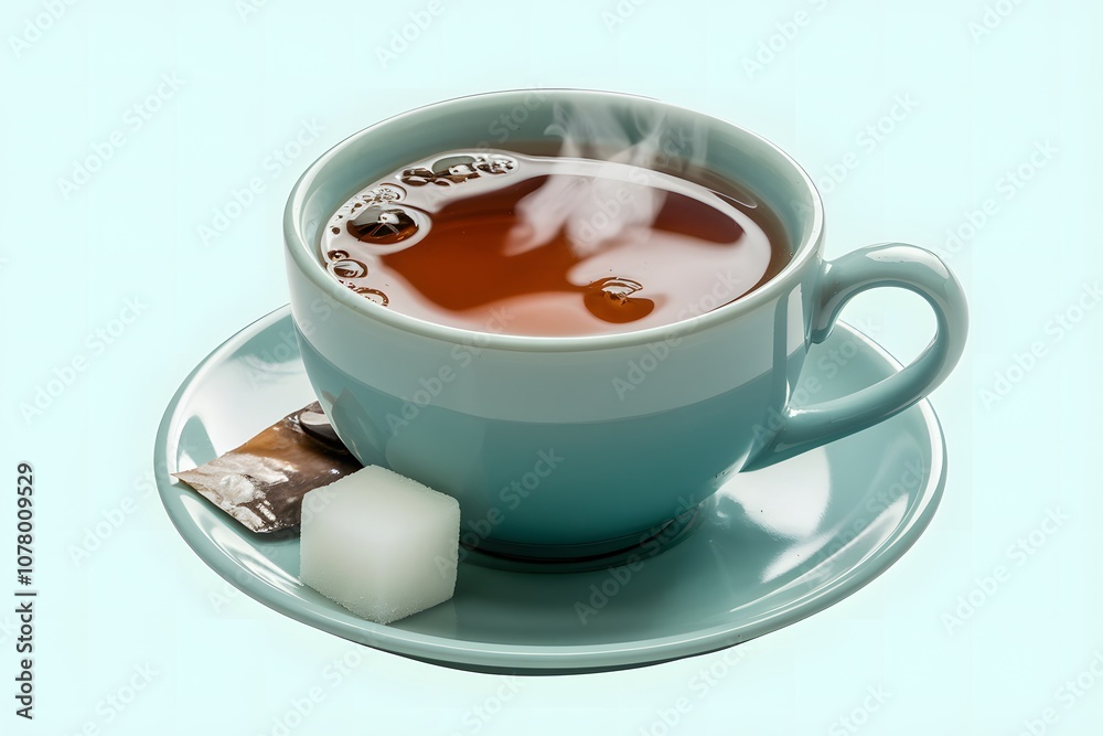 A Cup of Tea on White Background A Cup of Tea on White Background