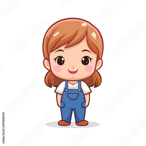 Mechanic Cute Worker Work Job Profession Professional Occupation Cartoon Character
