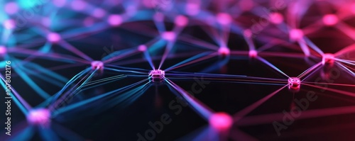 Diverse digital connections, holographic nodes, cyber visualization