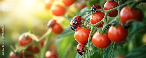 Ladybugs on Organic Tomato ...