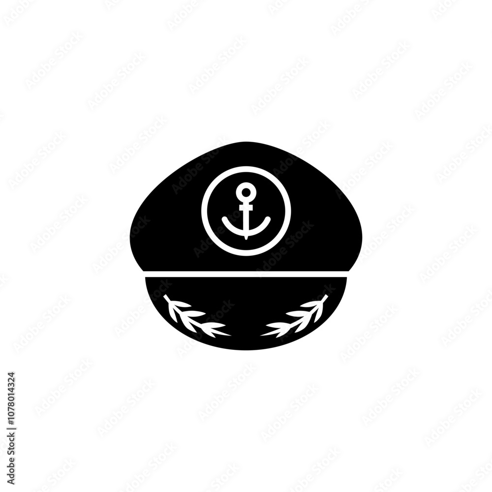 Black Captain Hat icon