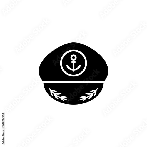 Black Captain Hat icon