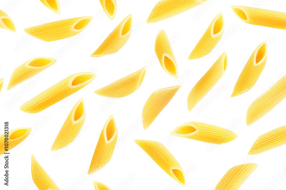 Penne pasta, close-up, isolated on white background. Penne pasta, close-up, isolated on white background.