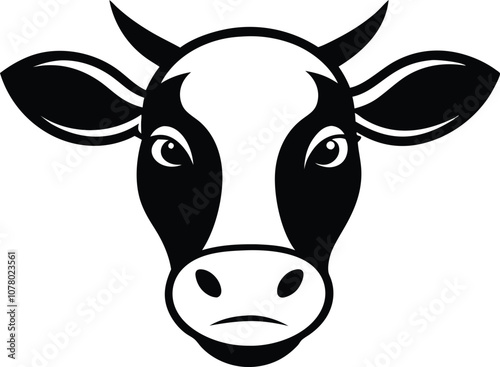 Wallpaper Mural cow head logo silhouette , bull logo , animal logo vector black Torontodigital.ca