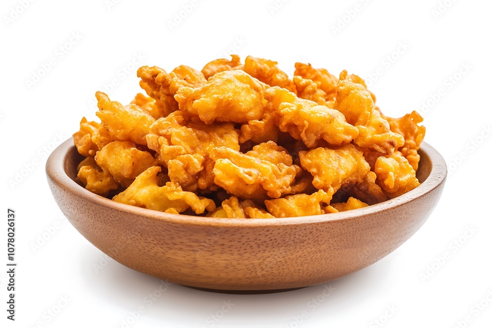 Fried spicy chicken wings isolated on white background. Fried spicy chicken wings isolated on white background.