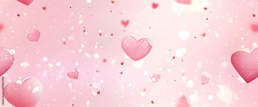 Pink background with hearts, vector illustration Pink background with hearts, vector illustration