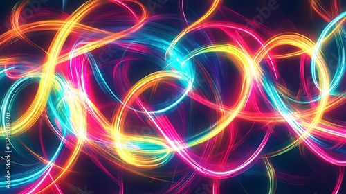 Abstract Swirling Colorful Lines