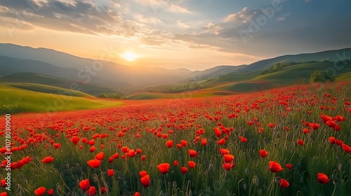 Poppies in the Golden Hour