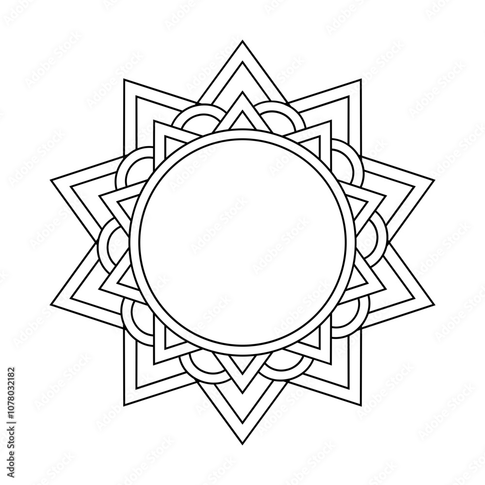 Obraz premium Circular Flowers Frame Decoration