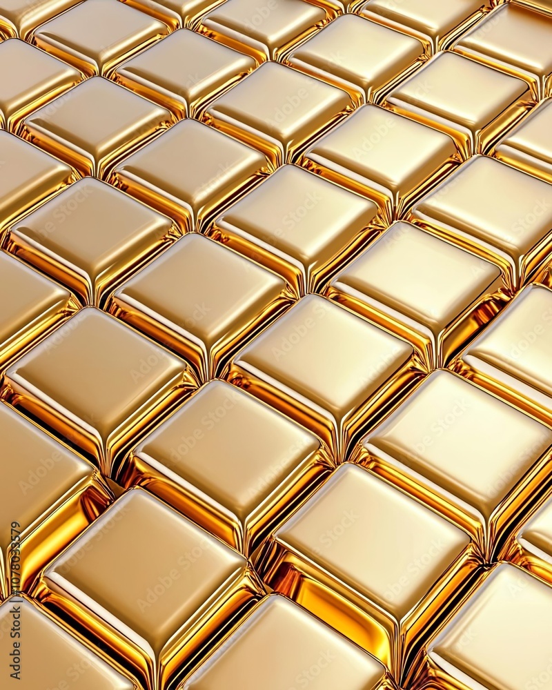 Shiny gold bars arranged in a regular pattern. Shiny gold bars arranged in a regular pattern.